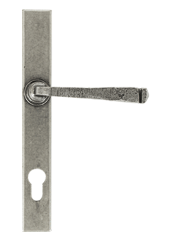 Nobel door handle in pewter