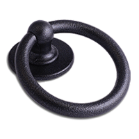 Bull Ring Knocker Antique Black