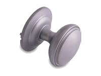 decorative door knob in hardex satin