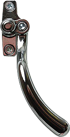 bright chrome tear drop handle from Sutton Leisure Buildings