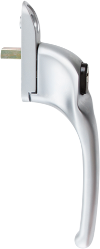 traditional brushed chrome-cranked handle from Sutton Leisure Buildings